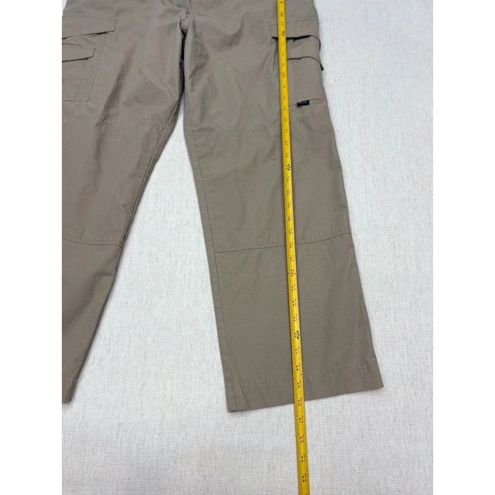 3x Tru-Spec 24-7 Series Mens Khaki Tan Ripstop Tactical Cargo Pants Size 36x30
